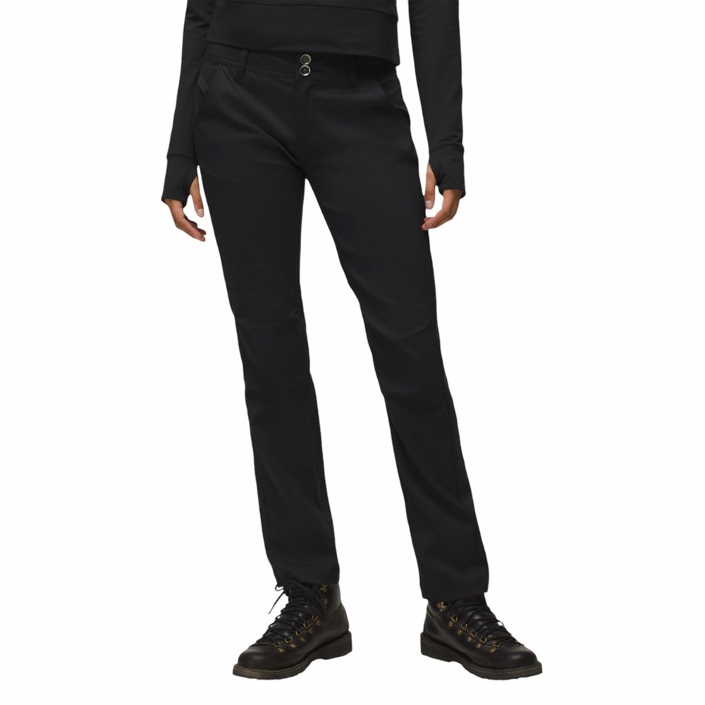 Prana Zion Halle Pant Straight Leg Tall Inseam, Black, Size 4 Long (28 x 34) - Picture 2 of 12